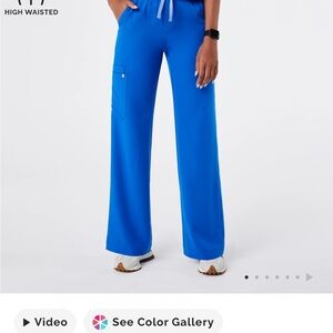 NWT figs high waisted wide leg scrub bottoms